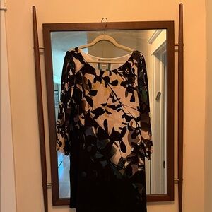 *STRIKING* Maeve, (M) Bold Print Dress - Cream, Deep Turquoise and Green